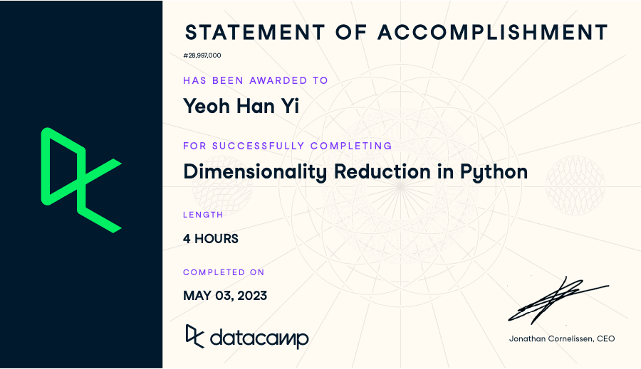 Dimensionality Reduction in Python